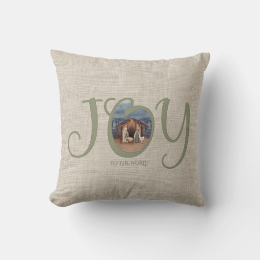 JOY to the World Nativity Kissen (Vorderseite)