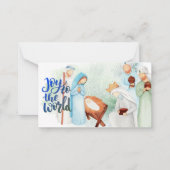 Joy to the World Nativity Note Card Mitteilungskarte (Vorderseite)