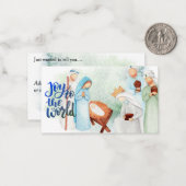 Joy to the World Nativity Note Card Mitteilungskarte (Vorderseite/Rückseite Beispiel)