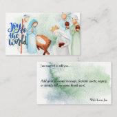 Joy to the World Nativity Note Card Mitteilungskarte (Vorne/Hinten)