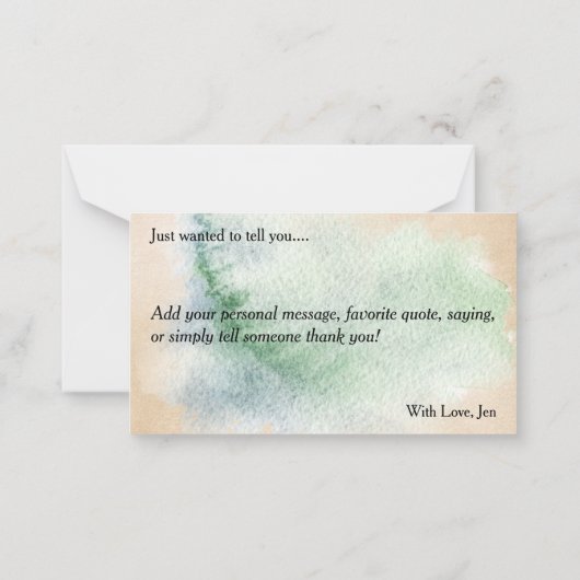 Joy to the World Nativity Note Card Mitteilungskarte (Rückseite)