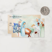 Joy to the World Nativity Note Card Mitteilungskarte (Vorderseite/Rückseite Beispiel)