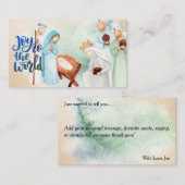 Joy to the World Nativity Note Card Mitteilungskarte (Vorne/Hinten)