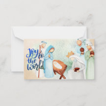 Joy to the World Nativity Note Card