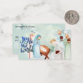Joy to the World Nativity Note Card Mitteilungskarte (Vorderseite/Rückseite Beispiel)