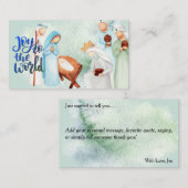 Joy to the World Nativity Note Card Mitteilungskarte (Vorne/Hinten)