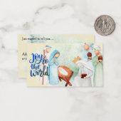 Joy to the World Nativity Note Card Mitteilungskarte (Vorderseite/Rückseite Beispiel)
