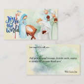 Joy to the World Nativity Note Card Mitteilungskarte (Vorne/Hinten)