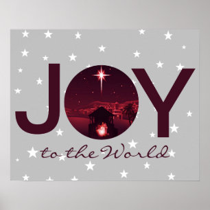 Joy to the World Nativity Poster