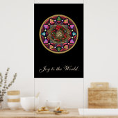 Joy to the World OM Mandala Poster (Küche)