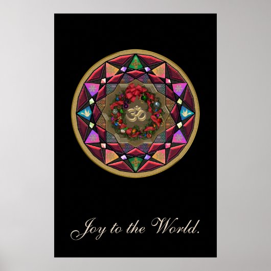 Joy to the World OM Mandala Poster (Vorne)