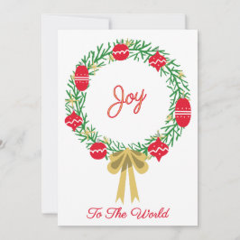 Joy to the World | Psalm 98 Inspired Religious  Feiertagskarte