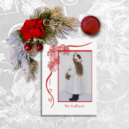 Joy to the World Red Christmas Card Feiertagskarte