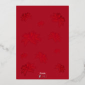 Joy to the World Red Foil Weihnachtskarte Folieneinladung (Rückseite)