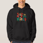 Joy To The World Reindeer Disco Ball Christmas Hol Hoodie (Vorderseite)