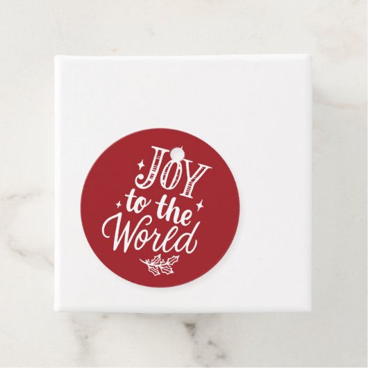 Joy to the World Rustic Red Christmas Geschenkanhänger (Beispiel)
