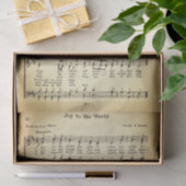 Joy To The World Sheet Music DW3F Decoupage Seidenpapier (Geschenk)