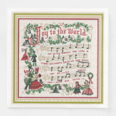Joy to the World Song Sheet Serviette (Vorderseite)