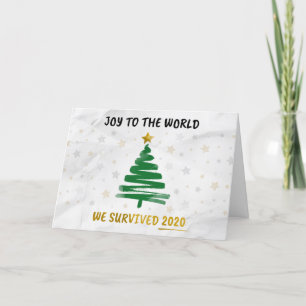 Joy to the World überlebte 2020 Personalisiert Feiertagskarte