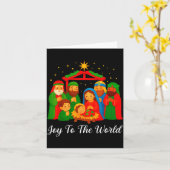 Joy To The World Ugly Christmas Sweater Xmas Squad Karte (Gelbe Blume)