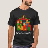 Joy To The World Ugly Christmas Sweater Xmas Squad T-Shirt (Vorderseite)