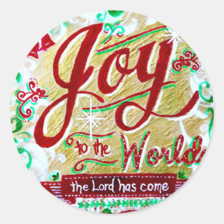 Joy to the World von Jan Marvin Runder Aufkleber