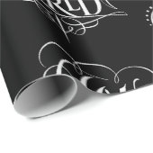 Joy To the World - Weihnachtskalligraphie Black Geschenkpapier (Rolleneckpunkt)