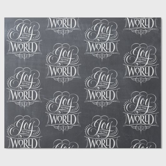 Joy To the World - Weihnachtskhalk Geschenkpapier (Flach)
