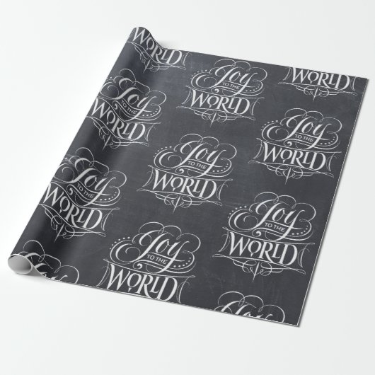 Joy To the World - Weihnachtskhalk Geschenkpapier (Ungerollt)