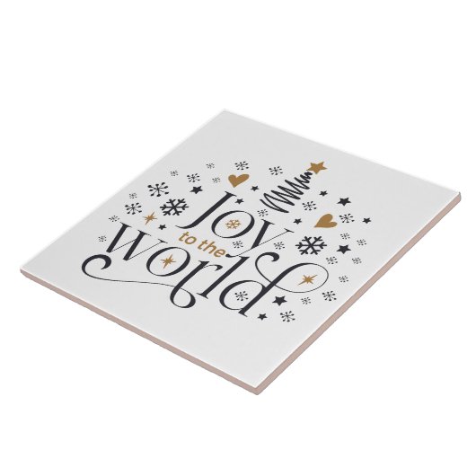 Joy to the World Word Art Keramik Tile Fliese (Seite)