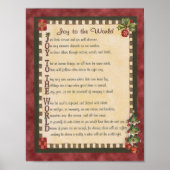 "Joy to World" Acrostic Gedicht Canvas Print Poster (Vorne)
