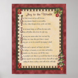 "Joy to World" Acrostic Gedicht Canvas Print Poster