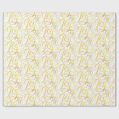 JOY to World Gold Lettering Calligrafy Geschenkpapier (Flach)