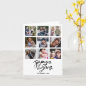 Joy to you | 9 Square photo Typography Holidays Karte (Gelbe Blume)