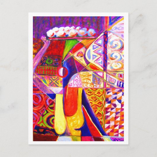 JOY TRADING Postcard VON MOJI GBADAMOSI OKUBULE Postkarte (Vorderseite)