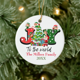 Joy Tree Christmas Anpassbarer Name Keramik Ornament
