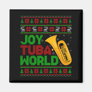 Joy Tuba Weltmusikliebhaber Xmas Tuba Hässlicher W Magnet