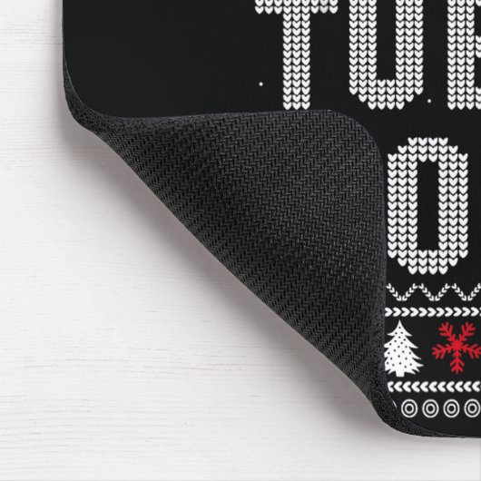 Joy Tuba World Funny Music Lover Ugly Christmas Sw Mousepad (Ecke)