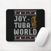 Joy Tuba World Funny Music Lover Ugly Christmas Sw Mousepad (Mit Mouse)