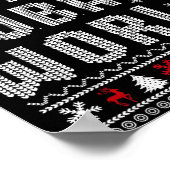 Joy Tuba World Funny Music Lover Ugly Christmas Sw Poster (Ecke)