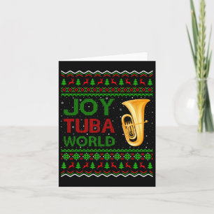 Joy Tuba World Music Lover Xmas Geschenk Ugly Tuba Karte