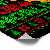 Joy Tuba World Music Lover Xmas Tuba Ugly Christma Poster (Ecke)