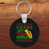 Joy Tuba World Music Lover Xmas Tuba Ugly Christma Schlüsselanhänger (Vorderseite)