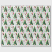 Joy Typografie | Christmas Llama Pattern Geschenkpapier (Flach)