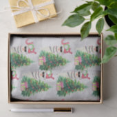 Joy Typografie | Christmas Llama Pattern Seidenpapier (Geschenk)