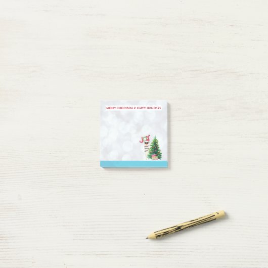 Joy Typografie | Christmas Llama Post-it Klebezettel (Auf Schreibtisch)