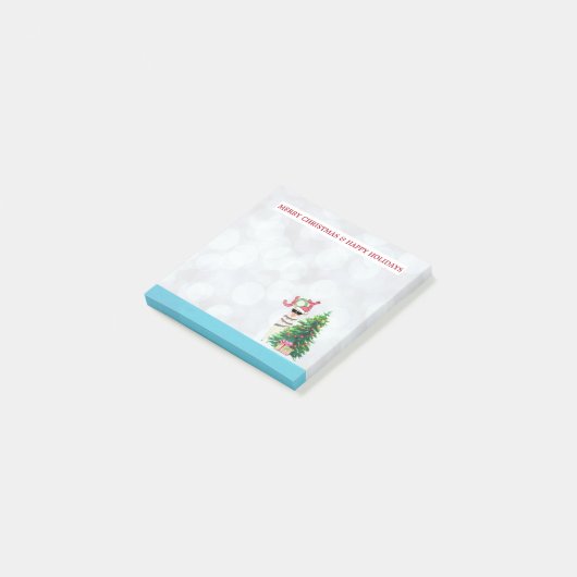 Joy Typografie | Christmas Llama Post-it Klebezettel (angewinkelt)