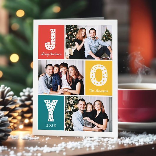 JOY Typografie Moderne frohe Weihnachten 3 Foto