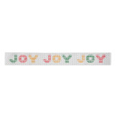 Joy Typografy Christmas Sweater Satinband (Vorderseite)