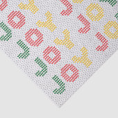 Joy Typografy Christmas Sweater Seidenpapier (Ausschnitt)